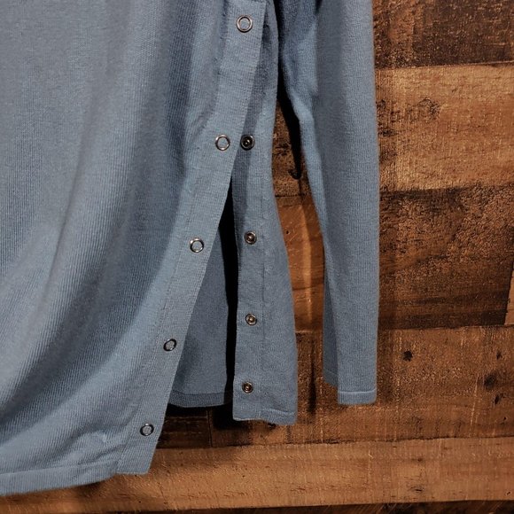 J. Jill‎ NWT snap side oversized long sleeve knit shirt - Picture 6 of 8